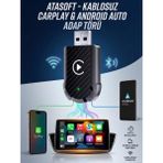 ATAsoft Kablosuz Car Play Adaptörü Apple ve Android Cihazlar Için, Wireless Carplay Çevirici