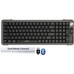 ATAsoft Sessiz Ofis Klavye Bluetooth/2.4g Kablosuz Klavye Bağlantı Ayaklı Ses Kontrollü Ofis Gaming Klavye - Siyah