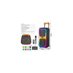 ATAsoft Taşınabilir 40W Büyük Boy Rgb Bluetooth Mikrofonlu Boombox Parti Hoparlör NDR-1097 - Siyah