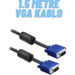 ATAsoft VGA Kablosu Ekran LCD Monitör Projeksiyon Bağlantı Kablosu 1.5 Metre
