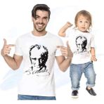 Atatürk Baba Oğul Kız Tişört (Tekli Üründür Kombin Yapmak Için 2 Adet Sepete Ekleyiniz) - 2XL - Beyaz