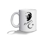 Atatürk Bardak Kupa Beyaz Kupa Bardak
