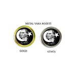 ATATÜRK BASKILI METAL YAKA ROZETİ