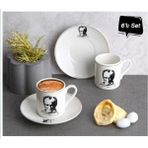 Atatürk Baskılı Porselen 6lı Kahve Fincan Takımı - 010 - Beyaz - 90 cc