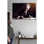 Atatürk Çalışırken. Talya Kanvas Tablo. Dekoratif Salon ve ofisler için duvar panoları (70x50 cm)