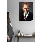 Atatürk Dekoratif Duvar Panosu Talya Kanvas Tablo (70x100 cm)