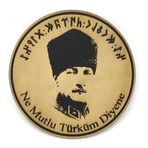 ATATÜRK Deri PEÇ Ne Mutlu Türküm Diyene- Arma - Askeri Patch