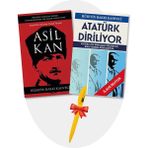 Atatürk Diriliyor + Asil Kan (Hüseyin Hakkı Kahveci) 2'li Set + Alfa Moda Kalem - Destek Yayınları