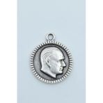 Atatürk Madalyon Gümüş Kaplama Kolye Ucu