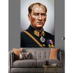 Atatürk Mareşal Kıyafeti Portre Dekoratif Kanvas - Mdf Ahşap Tablo