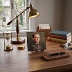 Atatürk Masaüstü Ahşap Tablo - Kabartmalı Baskı Şık Hediyelik 16x16 cm No 2