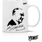 Atatürk Porselen Kupa - Beyaz
