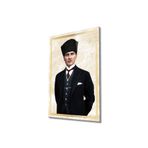 Atatürk Portre Cam Tablo Modern Ev Ofis Salon Hediyelik Büyük Tablo Duvar Dekoru