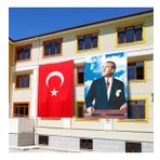 Atatürk Posteri ve Türk Bayrağı Raşel Kumaş 200X300 cm -2