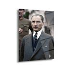 Atatürk Renkli Tarihi Fotoğraf Cam Tablo – Ata145
