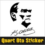 Atatürk Silüeti ve İmza Sticker