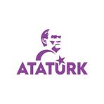 Atatürk Türk Bayrağı Sticker 17X17 Cm Mor