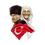 Atatürk Türk Bayrağı ve Zübeyde Hanım Sticker 15CM
