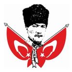 Atatürk ve Türk Bayrağı Sticker 20 CM Yapıştırma