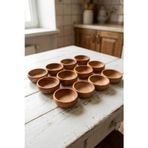 Atbyhome 12 Parça Doğal Kayın Ağacı Ahşap Çerezlik Kaseler - 10 Cm Kahvaltılık Ve Mezze Sosluk Seti