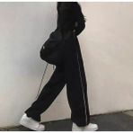 Atege Y2K Harajuku Zip Detay Siyah Eşofman Altı/pantolon - M - L - 000-Siyah
