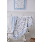 Atelier Babbi Çift Taraflı Bebek Battaniyesi - Toile De Jouy / Mavi