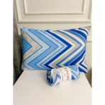 Atelier Home Çift Kişilik 180 x 200 Lastikli Çarşaf Seti + 2 Yastık Kılıfı - 180X200 - Mavi - Gri