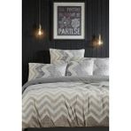 Atelier Home Lastikli Çarşaflı Çift Kişilik Nevresim Takımı - Krem - Kahverengi - Gri - 200 x 220 cm