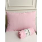 Atelier Home Pembe Lastikli Çarşaf Takımı 180x200 Pamuk Kumaş + 2 Yastık Kılıfı Yumuşak Dokulu - 180 x 200