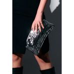 Atelier Nord Gümüş Payetli Clutch Abiye Çanta