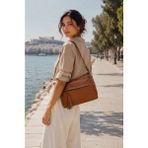 Atelier Terra Marea FIORA Taba Kahve | Hakiki Deri Kadın Omuz ve Askılı Çapraz Çantası