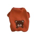 atelyu kedi köpek kıyafeti içi polarlı turuncu ayıcık sweatshirt