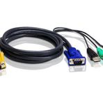 Aten 2L-5303UP 3 mt USB PS/2 Klavye Mouse Monitör Vga Kvm Switch Kablosu
