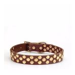 Aten Handmade Deri Köpek Tasması Açık Kahve L (46-55 CM) Cl-At-T-L