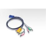 Aten Ps/2 Kvm (Keyboard/video Monitor/mouse) Switch Için Kablo, 5 Metre, 1 x Sphd-15 Erkek, 2 x Audio Yuvası 1 x Monitör 15 Pin Hdb Erkek, 1 x Klavye 6 Pin Mini-Din Erkek, 1 x Mouse