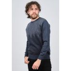 Ateş Triko Erkek Bisiklet Yaka Desenli Kazak 6091805 Indigo - M - İndigo