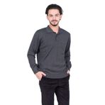 Ateş Triko Polo Yaka Cep Detaylı Yün Kazak, 3XL, 8060920231023, Koyu Gri, Erkek