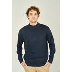 Ateş Triko Yarım Balıkçı Yaka Yün Kazak, 4XL, 8060920211024, Indigo, Erkek