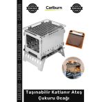 #Ateşçukurupaslanmaz Çelik Kamp Tipi Kompakt Outdoor Izgara Taşınabilir Katlanır Ateş Çukuru Ocağı