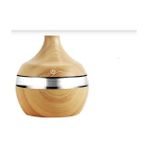AteşTech Hava Nemlendirici 7 LED Işıklı Aromatik Oda Kokusu 300 ml Difüzörü Buhar Makinası - Açık Kahverengi