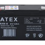 Atex AX6-12 6 V 12 Ah Amper Bakımsız Kuru Akü