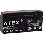 Atex AX6-3.4 6 V 3.4 Amper 12.5X6X3 CM Yatık Akü