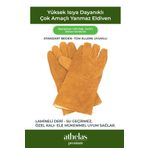 Athelas Yanmaz Kesilmez Sağlam Isıya Dayanıklı Mutfak Bahçe Fırın Mangal Su Geçirmez Ergonomik Deri Eldiven