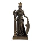 Athena Minerva Yunan Tanrıçası Oyuncular Alabaster Müzesi Kopya Heykeli Bronz Efekt 19 cm