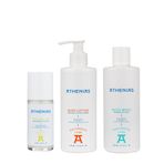 ATHENIAS Banyo Seti, Vücut Yıkama Jeli, Vücut Losyonu ve Deo Roll-On, 3'lü Set, Bergamot ve Narenciye