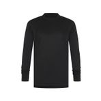 Athletic Sportswear-Atletik Spor Giyim Çocuk Uzun Kollu Tişört Koşu Üstü Futbol Spor Salonu Sporları Aktif Fitness Tişörtü (9-10 Yaş, Siyah)