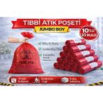 Atık Poşeti Boy 10'Lu 10 Rulo Kırmızı Atık Atık Poşeti Seti