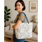 Atiker Dokuma Ham Bez Omuz Çantası 35X40 cm Ultra Lüks Baskılı - DOK011