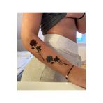 Atılgan Grp Kırmızı ve Mavi Gül Dövmesi Ense, Göğüs, Bilek, Kol, Bacak, Boyun, Sırt Geçici Dövme, Tattoo