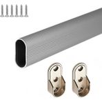 Atılım Oval Alüminyum Dolap Içi Askı Borusu+2 Adet Flanş+Vidaları - 100 cm